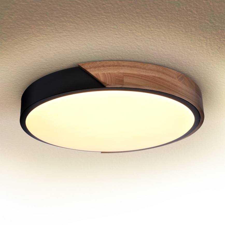 Brilagi - LED Prigušiva stropna svjetiljka PILANA LED/48W/230V 3000-6500K hrast pr. 40 cm + daljinski upravljač