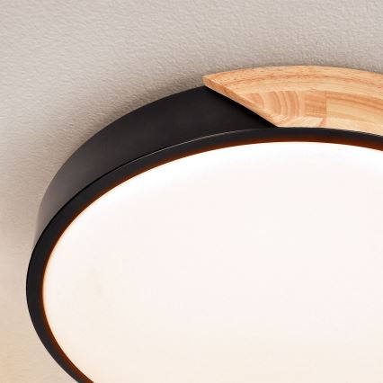 Brilagi - LED Prigušiva stropna svjetiljka PILANA LED/48W/230V 3000-6500K hrast pr. 40 cm + daljinski upravljač
