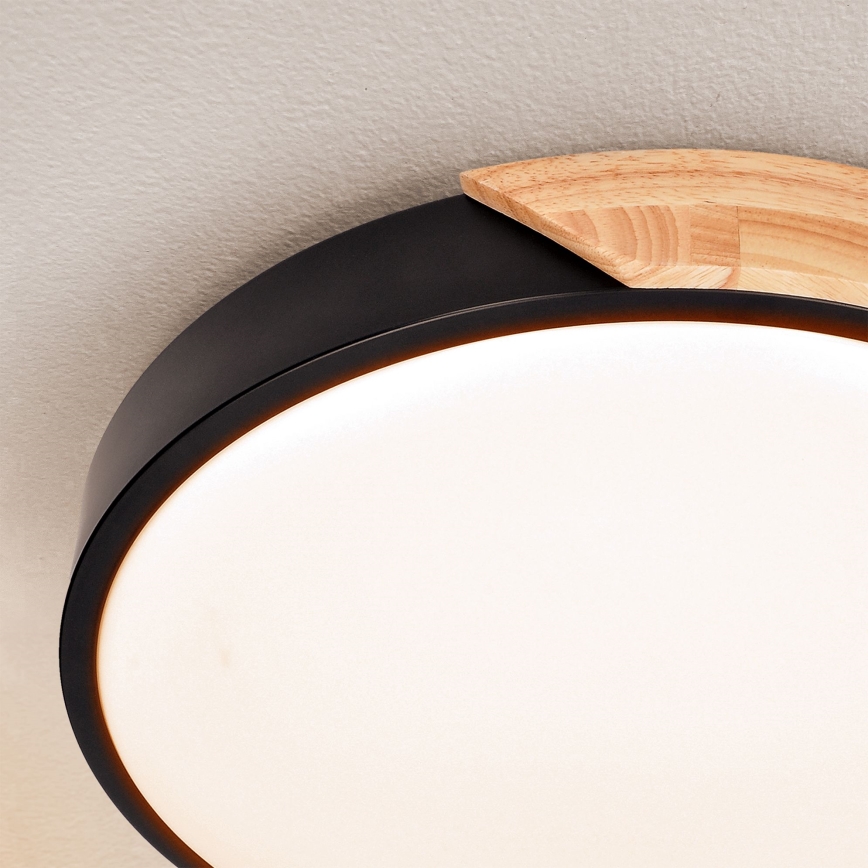 Brilagi - LED Prigušiva stropna svjetiljka PILANA LED/48W/230V 3000-6500K hrast pr. 40 cm + daljinski upravljač