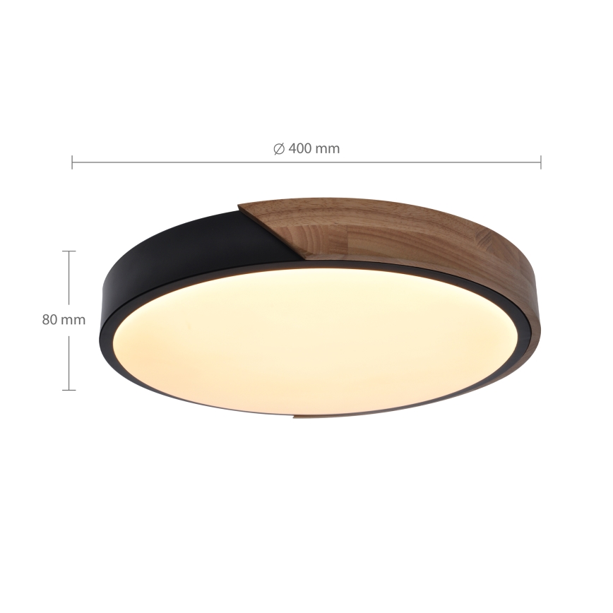 Brilagi - LED Prigušiva stropna svjetiljka PILANA LED/48W/230V 3000-6500K hrast pr. 40 cm + daljinski upravljač