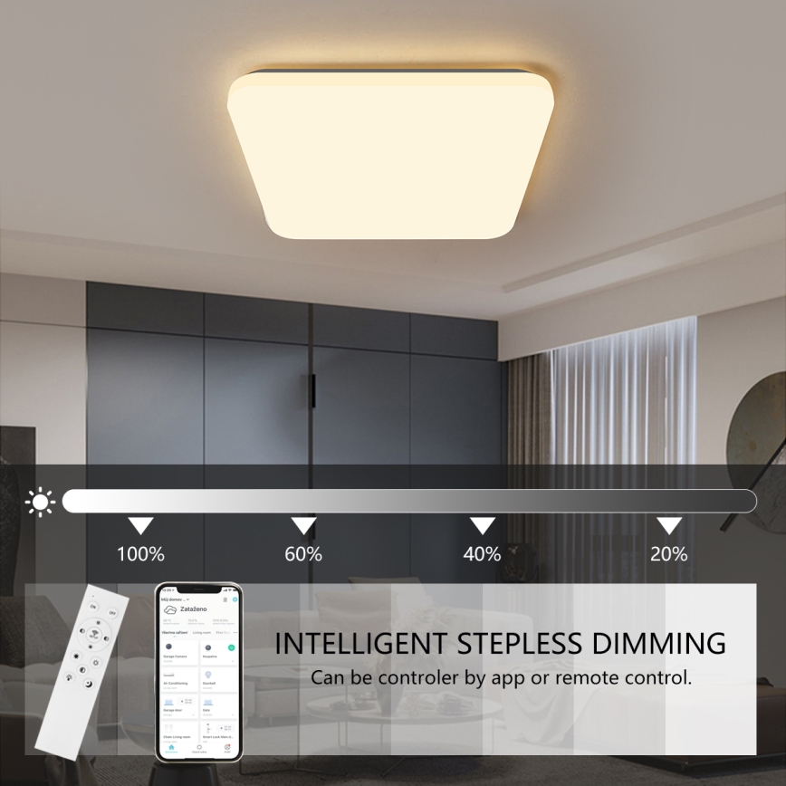 Brilagi - LED Prigušiva stropna svjetiljka SMART LED/36W/230V 2700-6500K Wi-Fi Tuya + daljinski upravljač