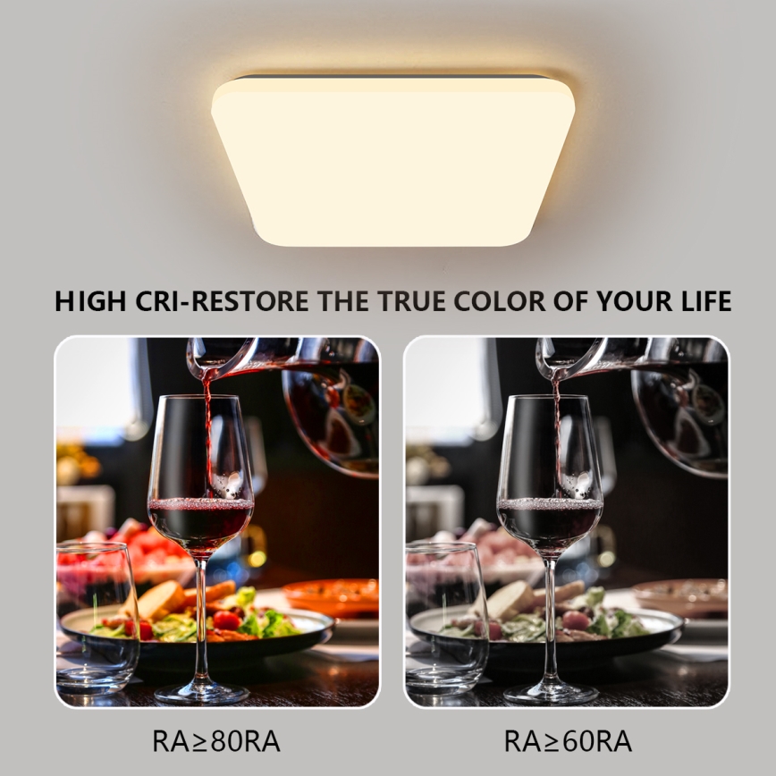 Brilagi - LED Prigušiva stropna svjetiljka SMART LED/36W/230V 2700-6500K Wi-Fi Tuya + daljinski upravljač