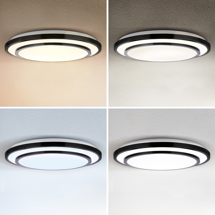 Brilagi - LED prigušiva stropna svetiljka LUCIANO LED/48W/230V 3000-6500K preč. 39 cm crna + daljinski upravljač