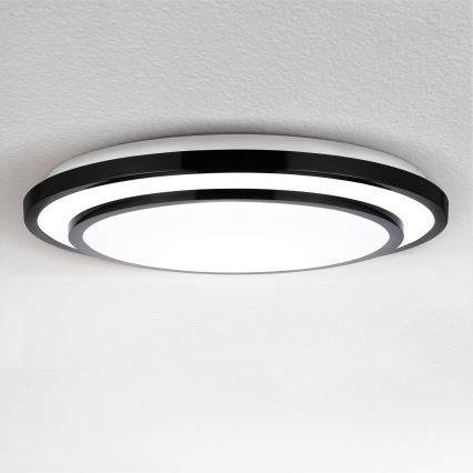 Brilagi - LED prigušiva stropna svetiljka LUCIANO LED/48W/230V 3000-6500K preč. 39 cm crna + daljinski upravljač