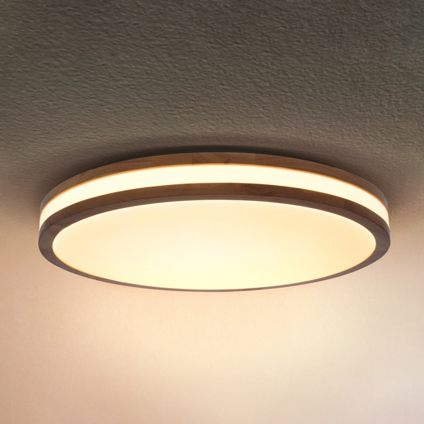 Brilagi - LED prigušiva stropna svetiljka MOLINA LED/60W/230V 3000-6500K hrast, prečnik 58 cm + daljinski upravljač