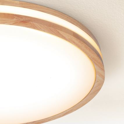 Brilagi - LED prigušiva stropna svetiljka MOLINA LED/60W/230V 3000-6500K hrast, prečnik 58 cm + daljinski upravljač