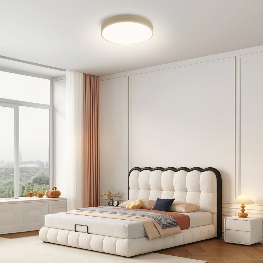 Brilagi - prigušiva LED stropna svetiljka POOL LED/36W/230V 3000-6000K prečnik 30 cm u bež boji + daljinski upravljač