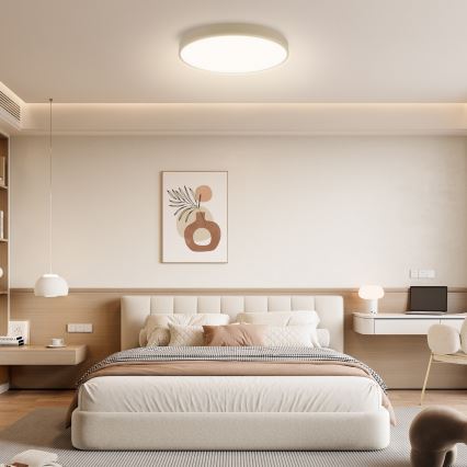 Brilagi - LED prigušiva plafonska svetiljka POOL LED/60W/230V 3000-6000K preč. 50 cm bež + daljinski upravljač