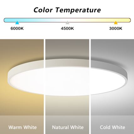 Brilagi - LED stropno svetlo, prigušiva, POOL SMART LED/128W/230V 3000–6000K prečnik 100 cm Wi‑Fi Tuya, bela + daljinski upravljač