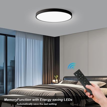 Brilagi - LED prigušiva plafonsko svetlo POOL SMART LED/128W/230V 3000-6000K prečnika 100 cm Wi-Fi Tuya crna + daljinski upravljač