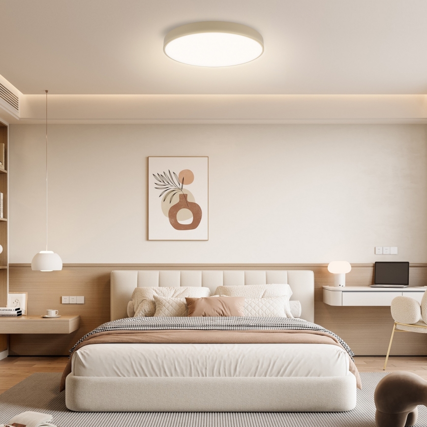 Brilagi - LED prigušiva plafonska lampa POOL SMART LED/60W/230V 3000-6000K prečnika 50 cm Wi-Fi Tuya bež + daljinski upravljač