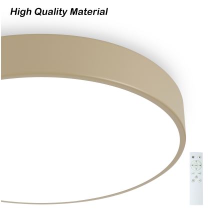 Brilagi - LED prigušiva plafonska lampa POOL SMART LED/60W/230V 3000-6000K prečnika 50 cm Wi-Fi Tuya bež + daljinski upravljač