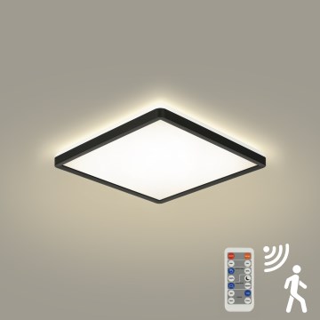 Brilagi - LED prigušiva svetiljka sa senzorom pokreta i sumraka ULTRA SLIM LED/18W/230V 30x30 cm + daljinski upravljač