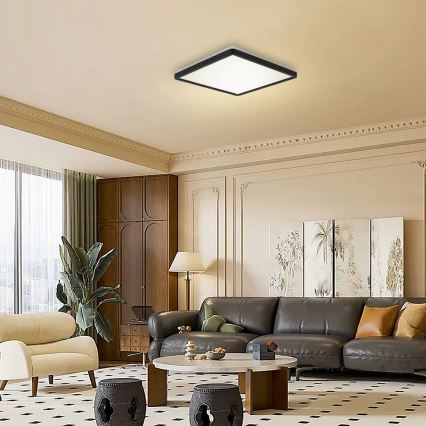 Brilagi - LED prigušiva svetiljka sa senzorom pokreta i sumraka ULTRA SLIM LED/18W/230V 30x30 cm + daljinski upravljač