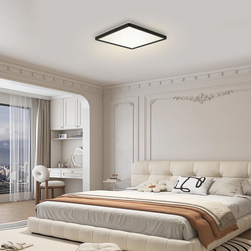 Brilagi - LED prigušiva svetiljka sa senzorom pokreta i sumraka ULTRA SLIM LED/18W/230V 30x30 cm + daljinski upravljač