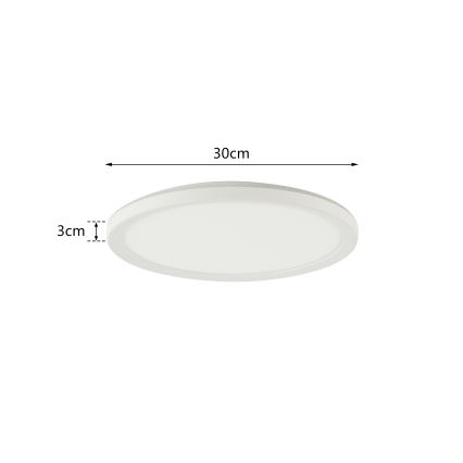 Brilagi - prigušiva LED svetiljka sa senzorom pokreta i sumraka ULTRA SLIM LED/18W/230V prečnik 30 cm + daljinski upravljač