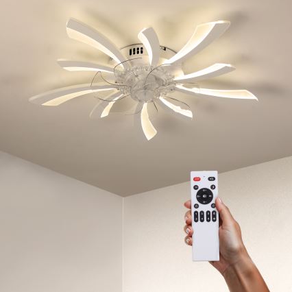 Brilagi - LED prigušiva stropna lampa sa ventilatorom LED/50W/230V 3000-6500K bela + daljinski upravljač