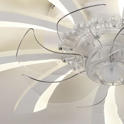 Brilagi - LED prigušiva stropna lampa sa ventilatorom LED/50W/230V 3000-6500K bela + daljinski upravljač