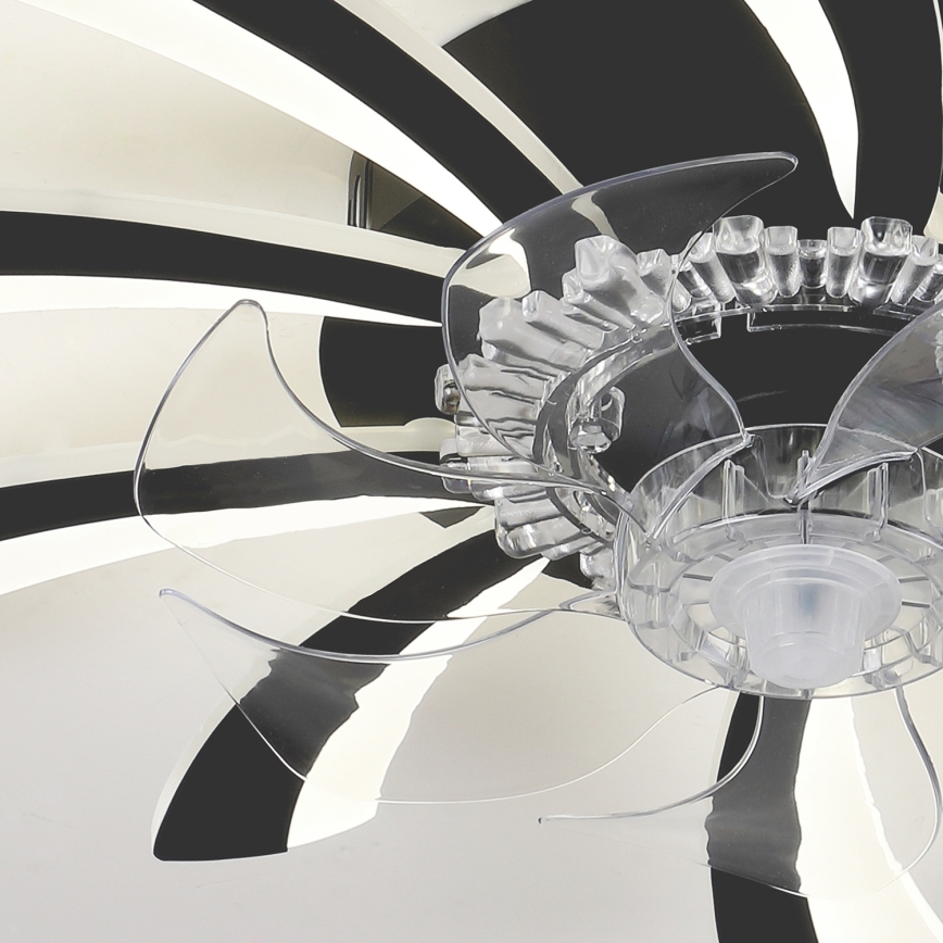 Brilagi - LED prigušiva stropna lampa sa ventilatorom LED/50W/230V 3000-6500K crna + daljinski upravljač