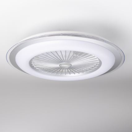 Brilagi - LED prigušiva svetiljka sa ventilatorom RONDA LED/48W/230V 3000-6000K srebrna + daljinski upravljač
