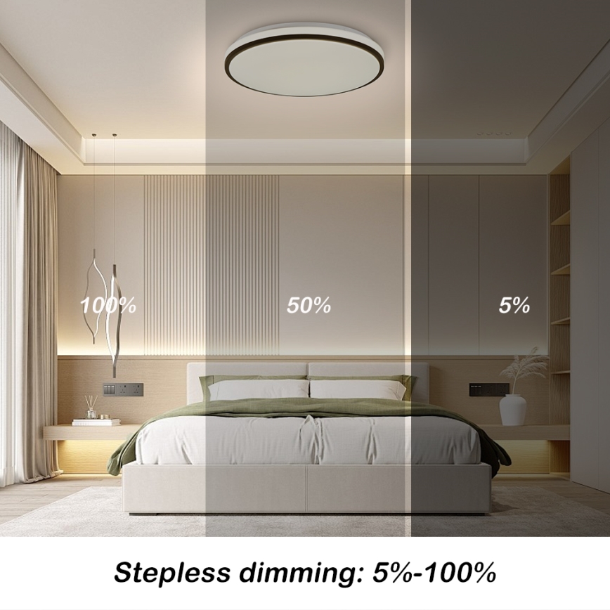 Brilagi - LED prigušiva stropna svetiljka SMART LED/28W/230V 3000-6000K pr. 35 cm Wi-Fi Tuya + daljinski upravljač