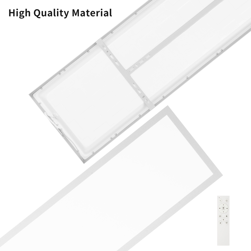 Brilagi - LED prigušiva stropna svetiljka za kupatilo FRAME SMART LED/50W/230V 120x30 cm 3000-6000K IP44 srebrna + daljinski upravljač