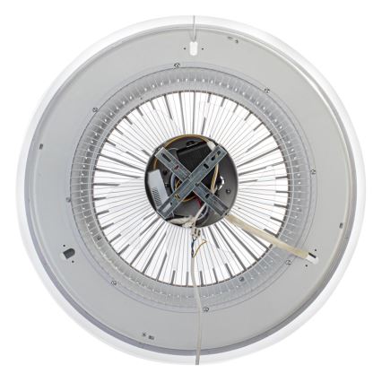 Brilagi - LED Prigušiva svjetiljka s ventilatorom RONDA LED/48W/230V 3000-6000K crna + daljinski upravljač
