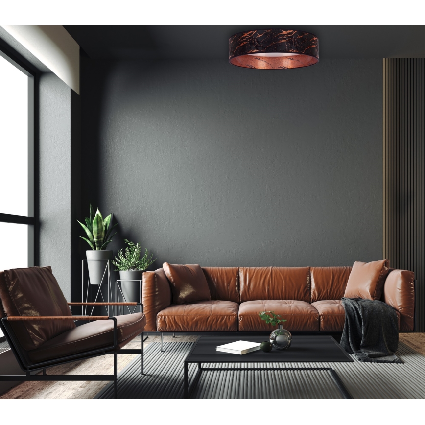 Brilagi - LED Prigušiva stropna svjetiljka VELVET SMART LED/24W/230V pr. 45 cm 2700-6500K Wi-Fi Tuya crna/bakrena + daljinski upravljač