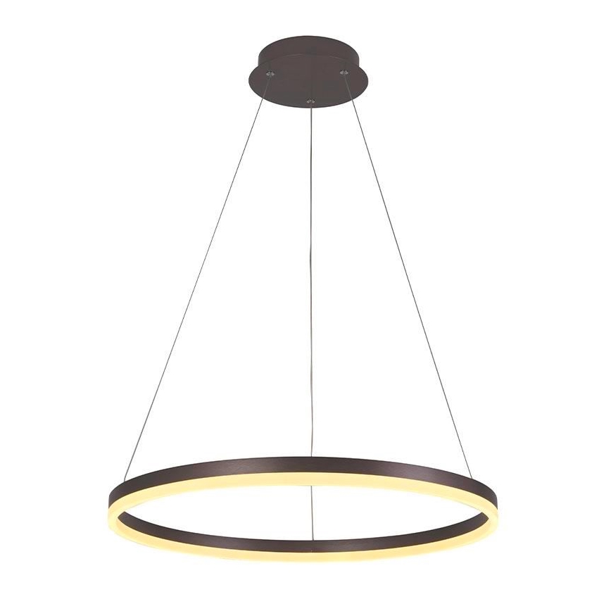 Brilagi - LED Prigušivi luster na sajli CIRCLE LED/42W/230V 3000-6500K braon + Daljinski upravljač
