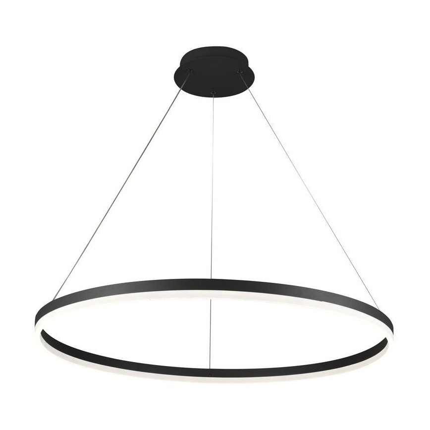 Brilagi - LED Prigušivi luster na sajli CIRCLE LED/55W/230V 3000-6500K crno + Daljinski upravljač