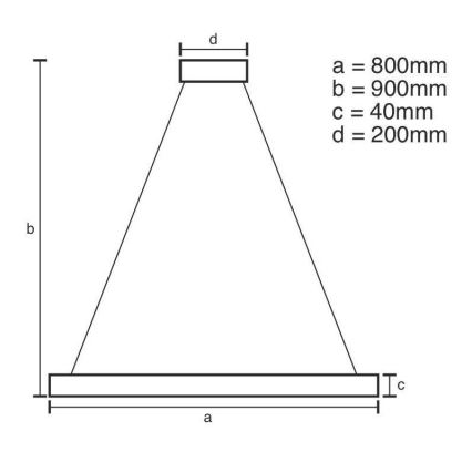 Brilagi - LED Prigušivi luster na sajli CIRCLE LED/55W/230V 3000-6500K crno + Daljinski upravljač