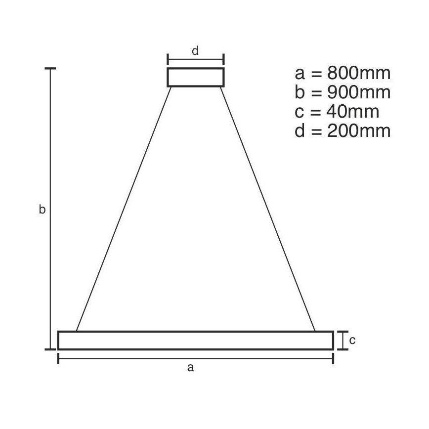 Brilagi - LED Prigušivi luster na sajli CIRCLE LED/55W/230V 3000-6500K crno + Daljinski upravljač