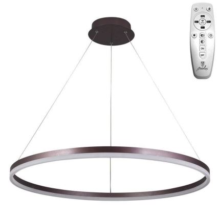 Brilagi - LED Prigušivi luster na sajli CIRCLE LED/55W/230V 3000-6500K braon + Daljinski upravljač