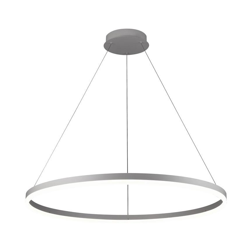 Brilagi - LED Prigušivi luster na sajli CIRCLE LED/55W/230V 3000-6500K srebrno + Daljinski upravljač