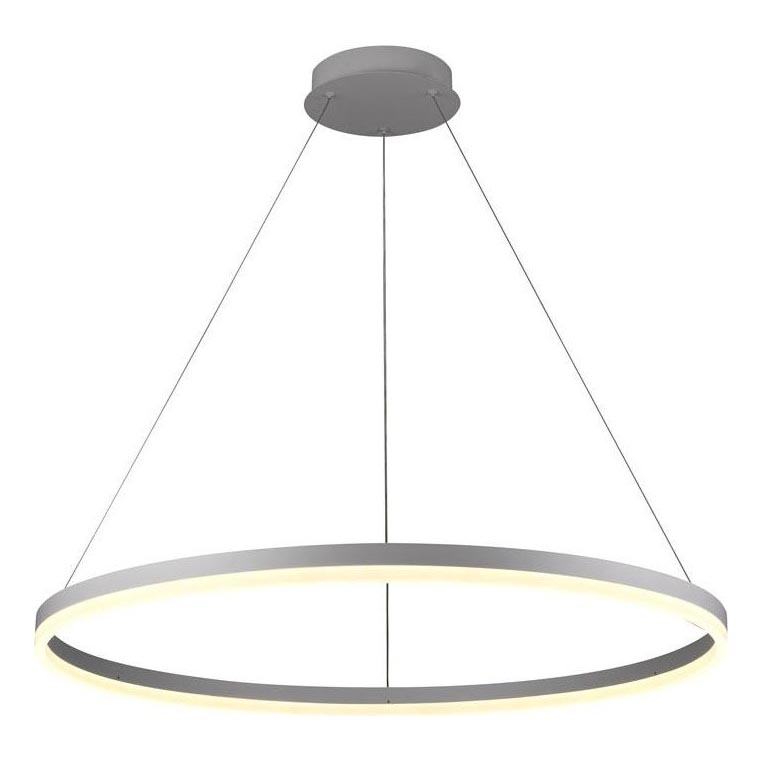 Brilagi - LED Prigušivi luster na sajli CIRCLE LED/55W/230V 3000-6500K srebrno + Daljinski upravljač
