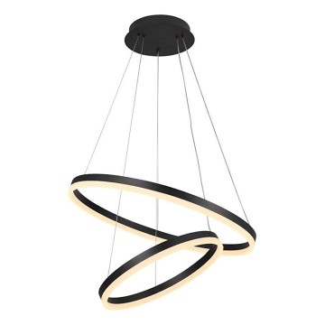 Brilagi - LED Prigušivi luster na sajli CIRCLE LED/70W/230V 3000-6500K crno + Daljinski upravljač