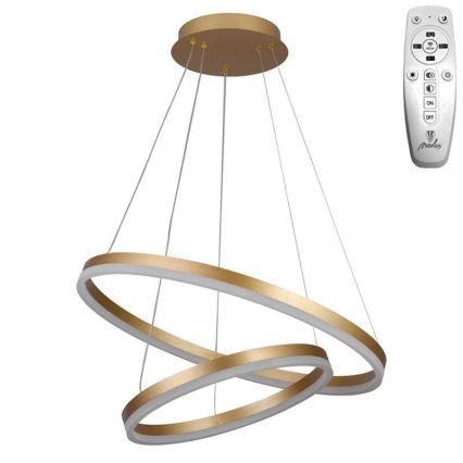 Brilagi - LED Prigušivi luster na sajli CIRCLE LED/70W/230V 3000-6500K zlatna + Daljinski upravljač