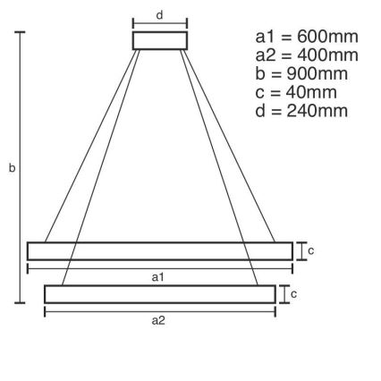Brilagi - LED Prigušivi luster na sajli CIRCLE LED/70W/230V 3000-6500K zlatna + Daljinski upravljač