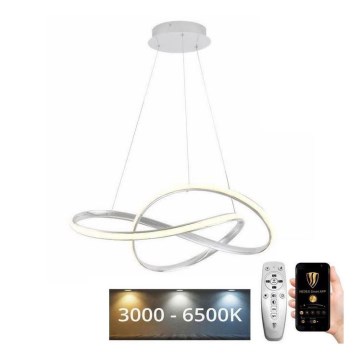 Brilagi - LED Prigušivi luster na sajli COSMOWAVE LED/70W/230V 3000-6500K bela + Daljinski upravljač