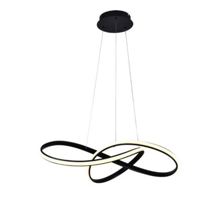 Brilagi - LED Prigušivi luster na sajli COSMOWAVE LED/70W/230V crno + Daljinski upravljač