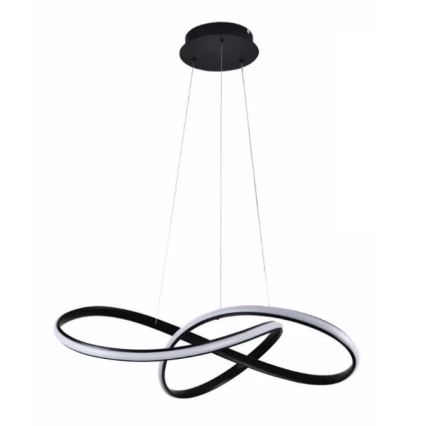 Brilagi - LED Prigušivi luster na sajli COSMOWAVE LED/70W/230V crno + Daljinski upravljač