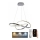 Brilagi - LED Prigušivi luster na sajli COSMOWAVE LED/70W/230V krom + Daljinski upravljač