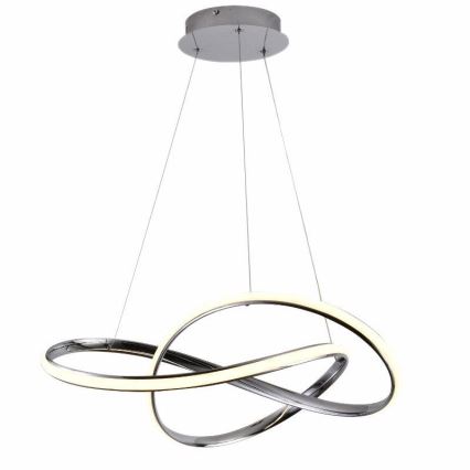 Brilagi - LED Prigušivi luster na sajli COSMOWAVE LED/70W/230V krom + Daljinski upravljač