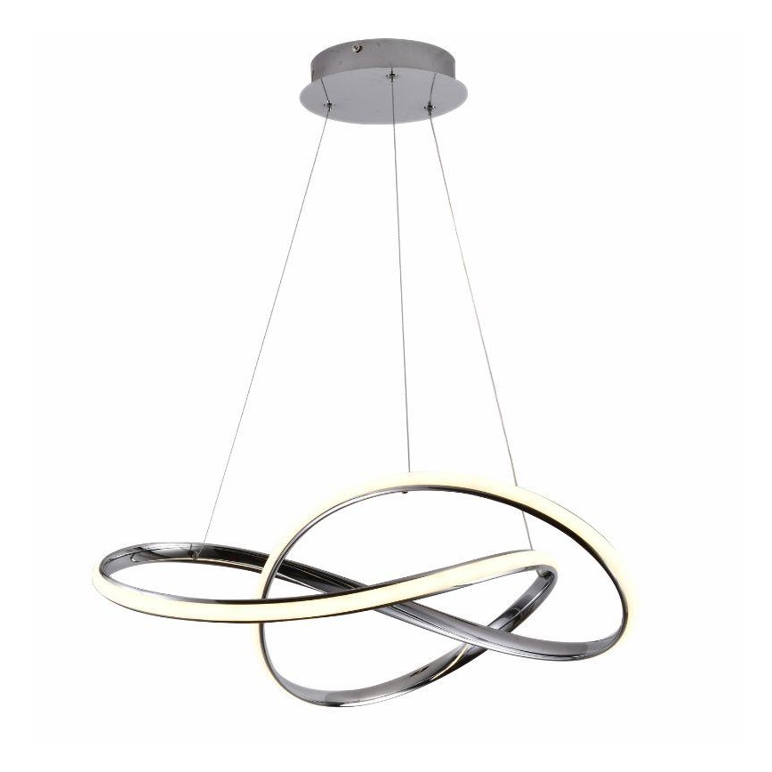 Brilagi - LED Prigušivi luster na sajli COSMOWAVE LED/70W/230V krom + Daljinski upravljač