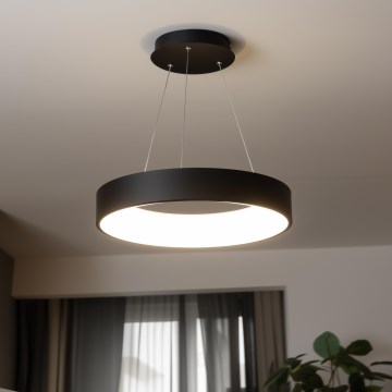 Brilagi - LED Prigušivi luster na sajli FALCON LED/80W/230V 3000-6500K pr. 60 cm crno + Daljinski upravljač