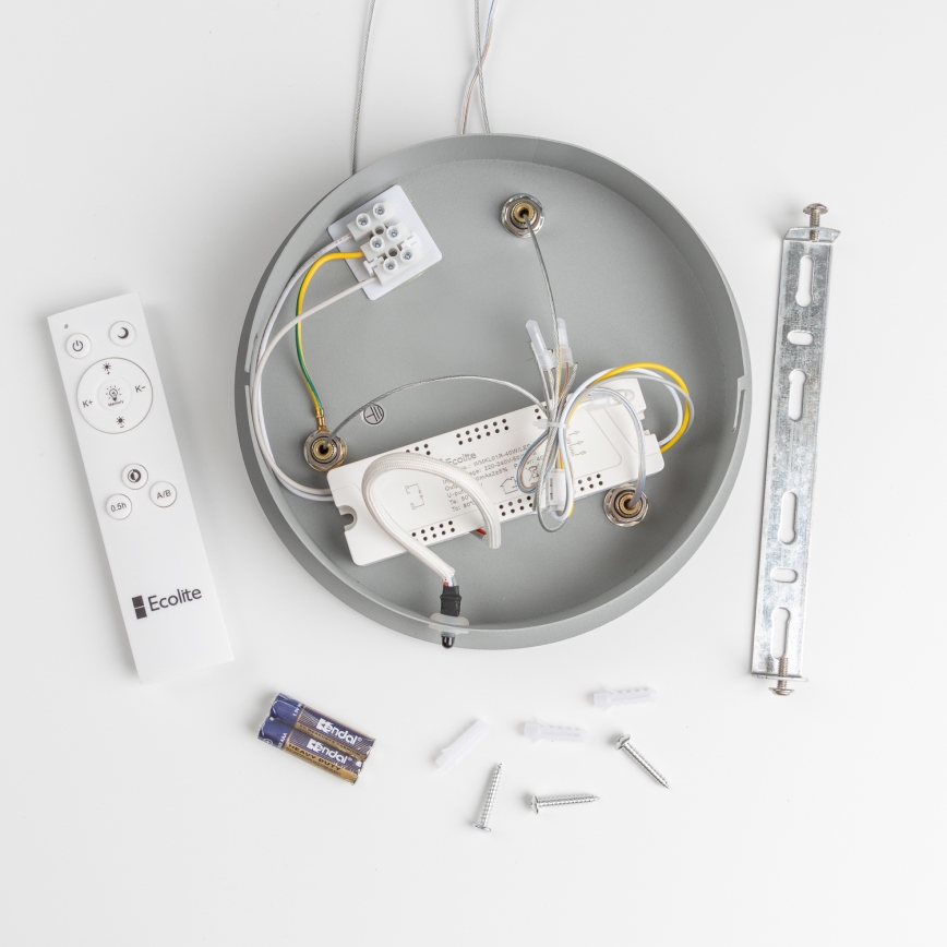 Brilagi - LED Prigušivi luster na sajli FALCON LED/40W/230V 3000-6500K pr. 45 cm siva + daljinski upravljač