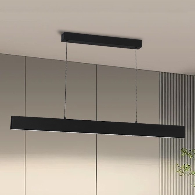 Brilagi - LED Prigušivi luster na sajli SLIMLINE LED/40W/230V 3000-6000K crno + Daljinski upravljač