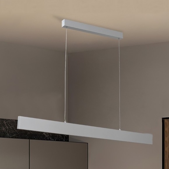 Brilagi - LED Prigušivi luster na sajli SLIMLINE LED/40W/230V 3000-6000K srebrno + Daljinski upravljač