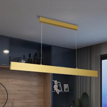 Brilagi - LED Prigušivi luster na sajli SLIMLINE LED/40W/230V 3000-6000K zlatna + Daljinski upravljač