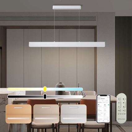 Brilagi - LED Prigušivi luster na sajli SLEEKLINE SMART LED/40W/230V 3000-6000K Wi-Fi Tuya bela + Daljinski upravljač